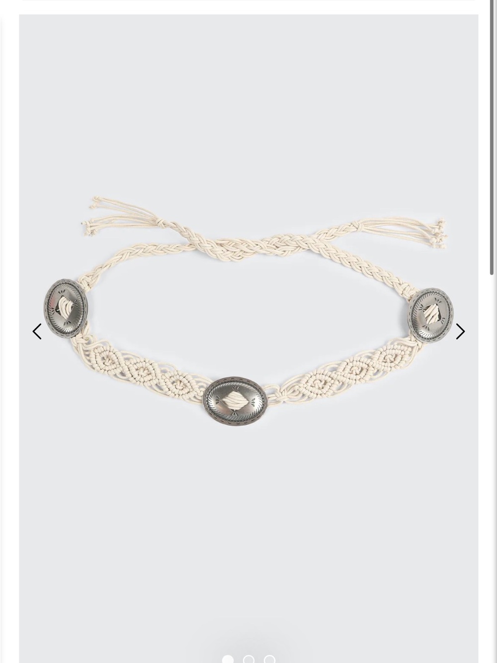 BNWT Ardene Cream Braided Belt